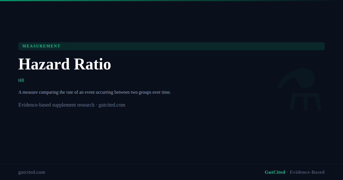 Hazard Ratio — Glossary — GutCited